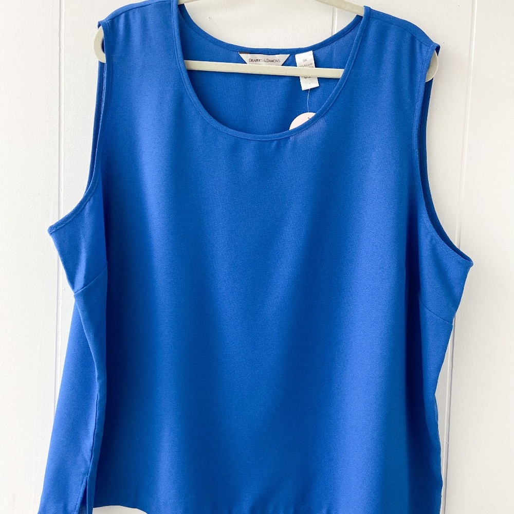Drapers & Damons tank, blue tank, PLUS SIZE tank